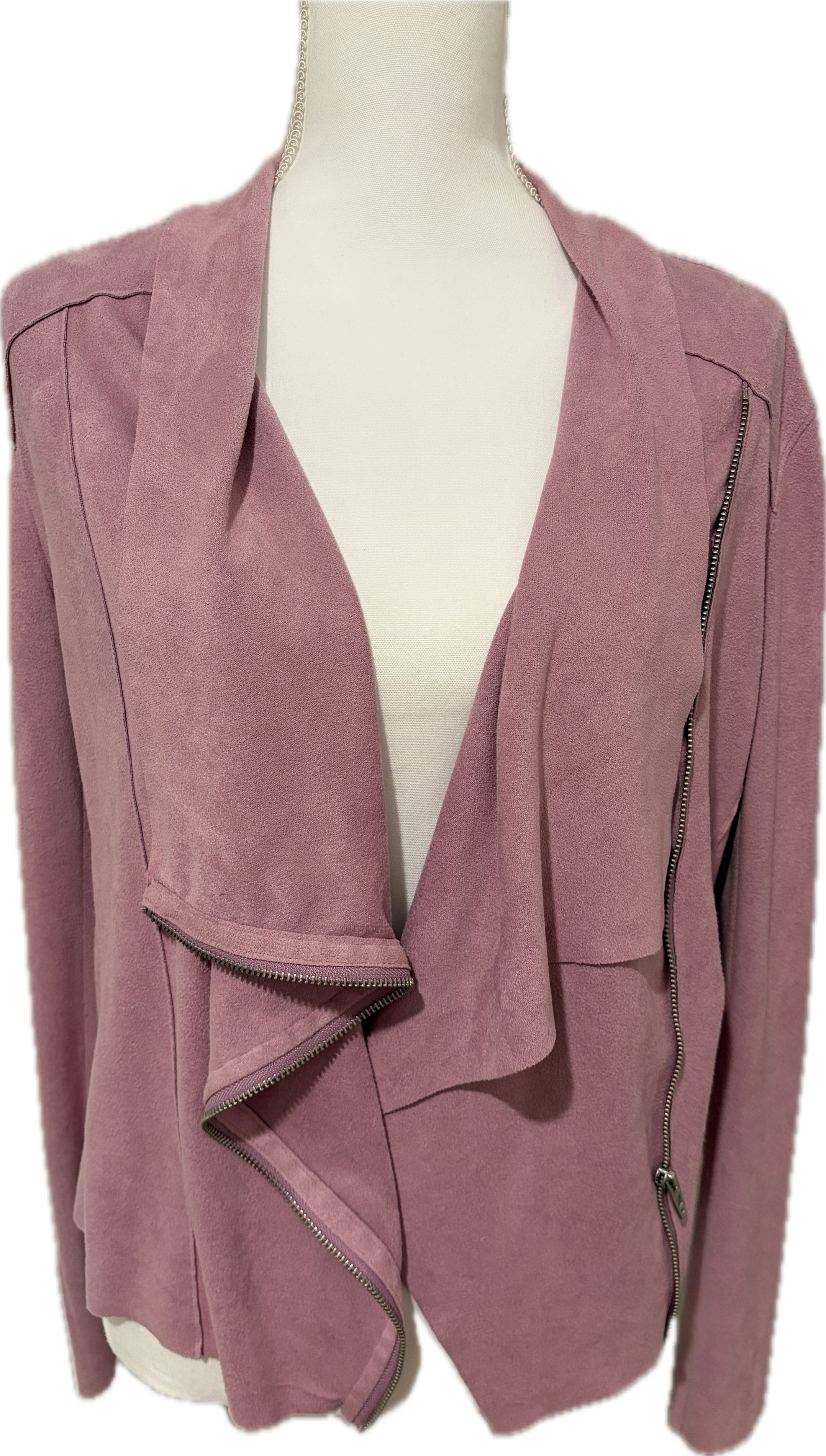 Ultra Suede Zip Front Jacket
