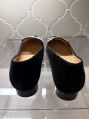 Adrienne Vittadini Velour Rhinestone Flats