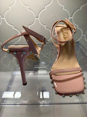 Lulus Pink Patent Rhinestone Sandals