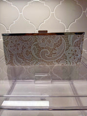 Two Tone Lace Clutch Purse