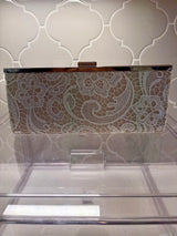 Two Tone Lace Clutch Purse