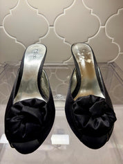 Satin Floral Flirty Mules