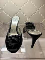 Satin Floral Flirty Mules