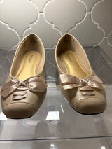 Satin Tie Ballet Flats