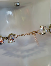 Triple Strand Rhinestone Choker Necklace