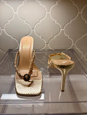 Metallic Medallion Sandals