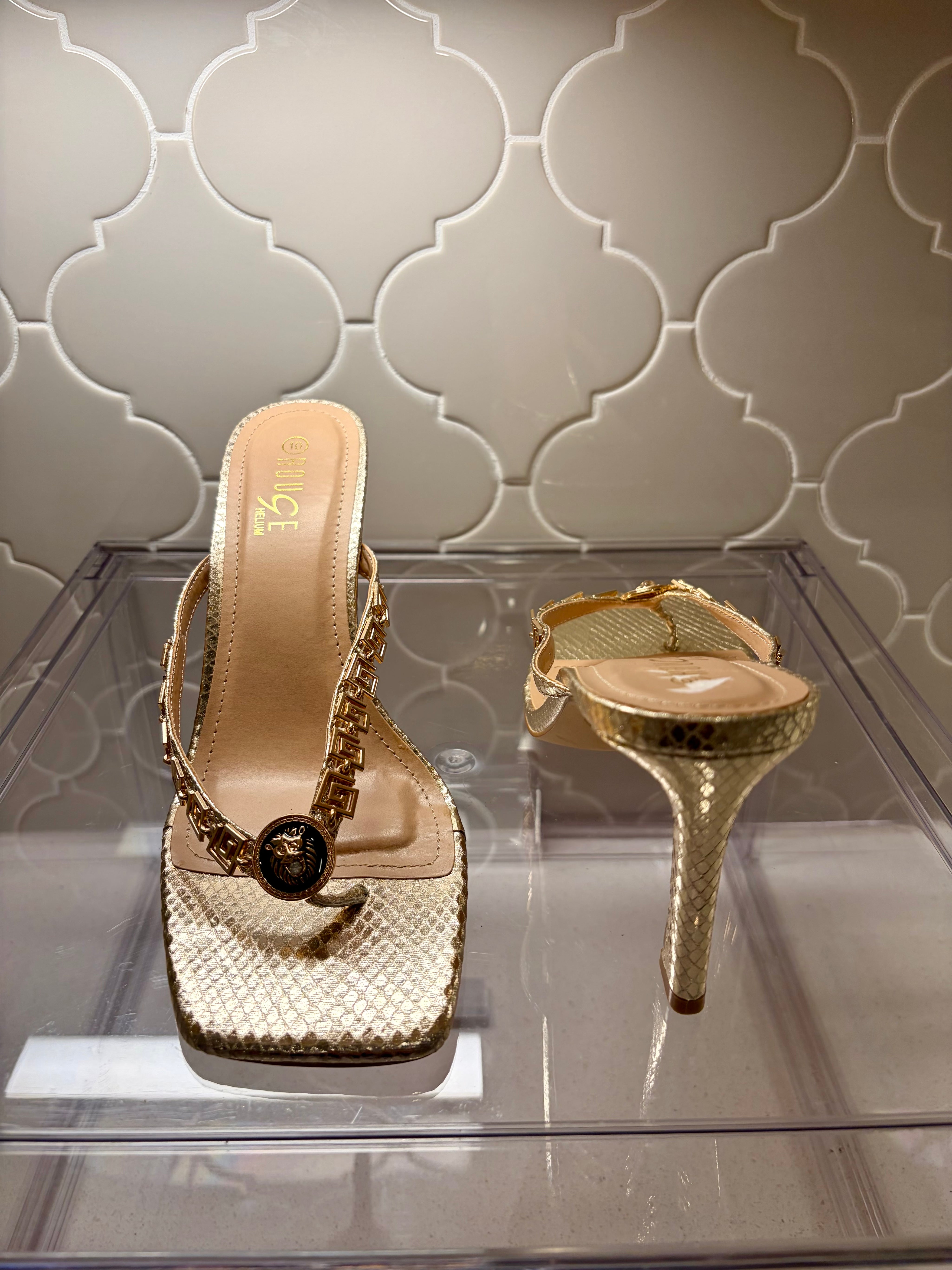 Metallic Medallion Sandals