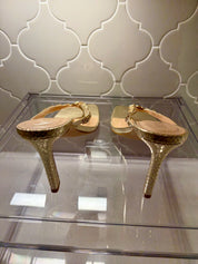 Metallic Medallion Sandals