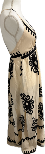 Backless Print Maxi Dress