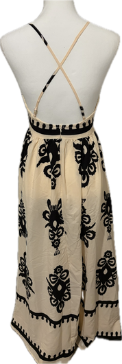 Backless Print Maxi Dress