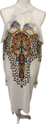 Venus Print Cold Shoulder Plus Curve Blouse