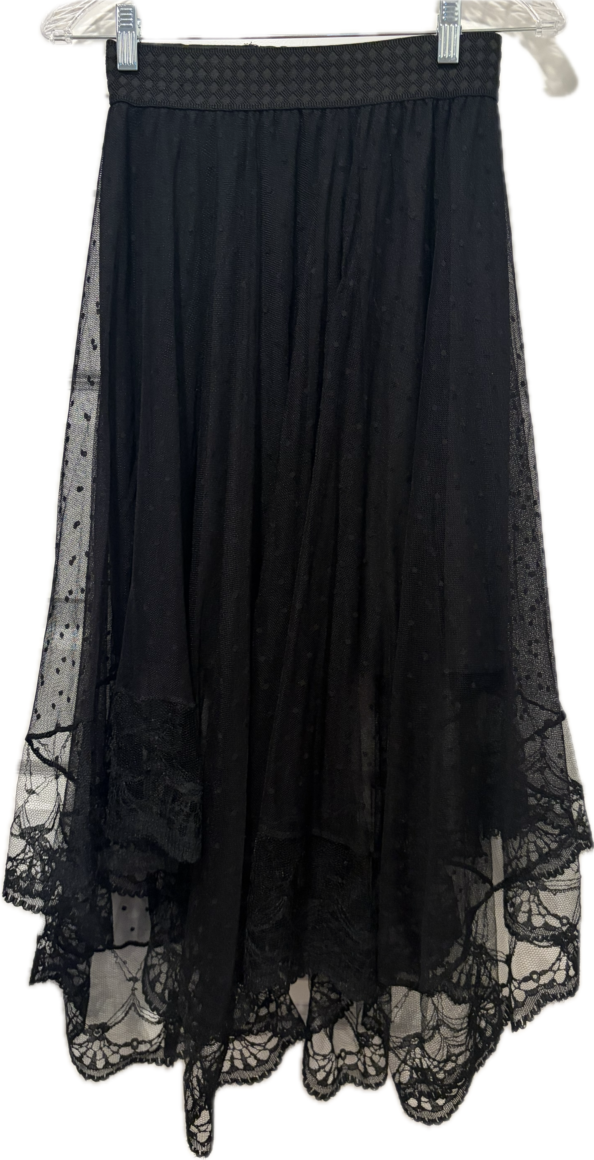 Mesh Handkerchief Skirt