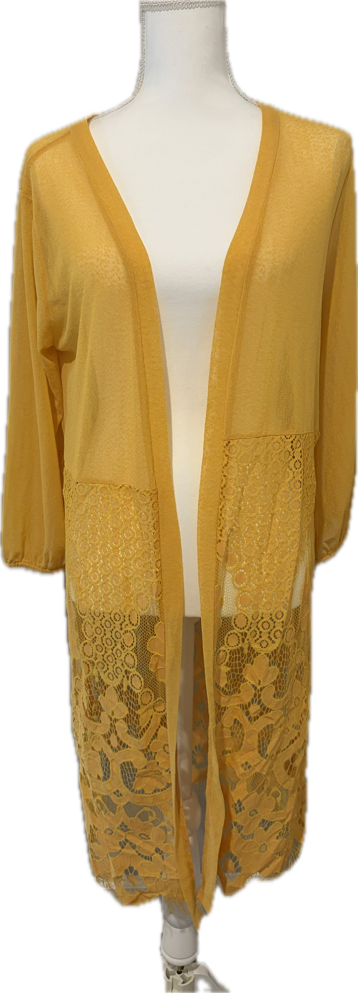 Yellow Lace Cardigan