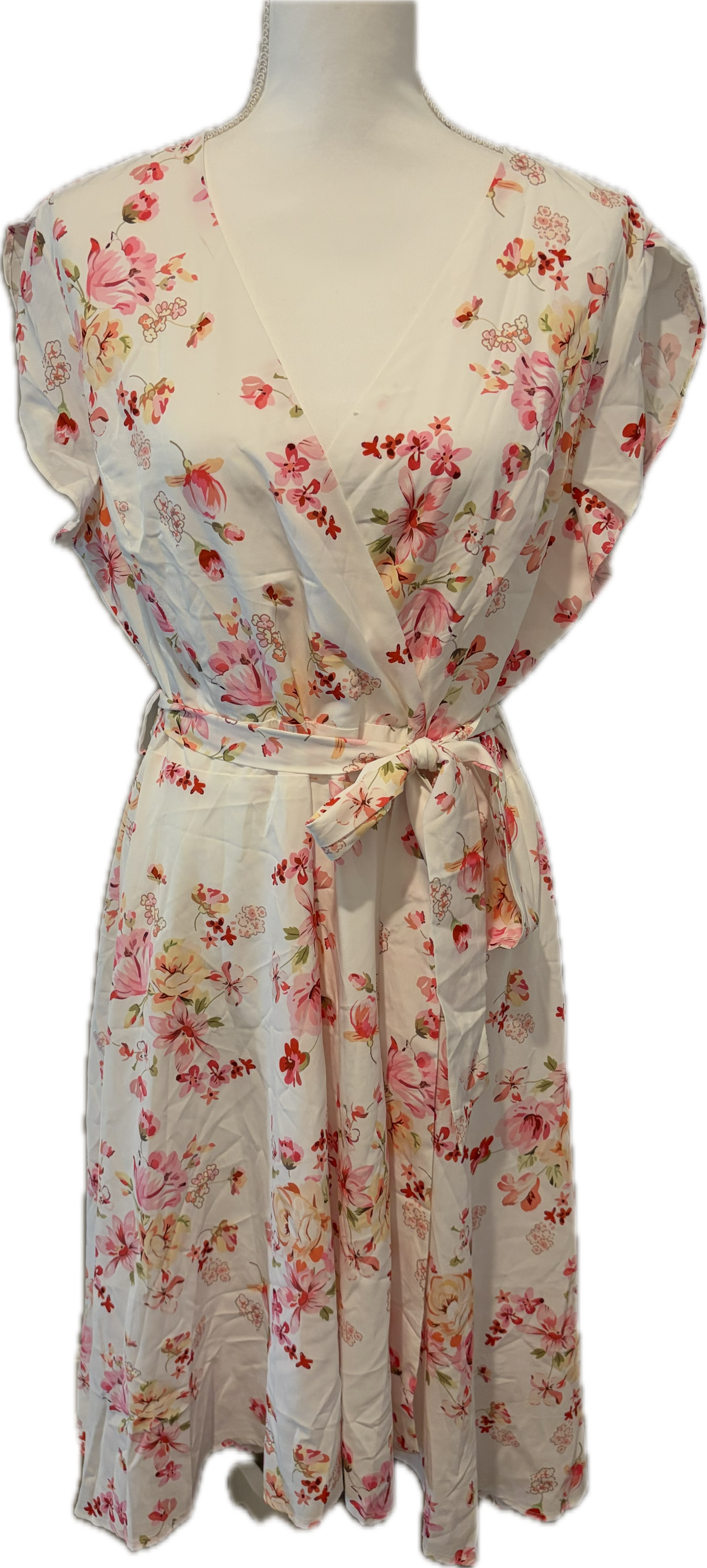 High Low Floral Wrap Dress