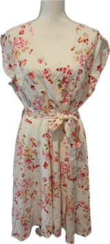 High Low Floral Wrap Dress