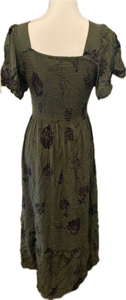 Angie Boho Print Green Dress