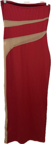 Strapless Sport Mesh Insert Dress