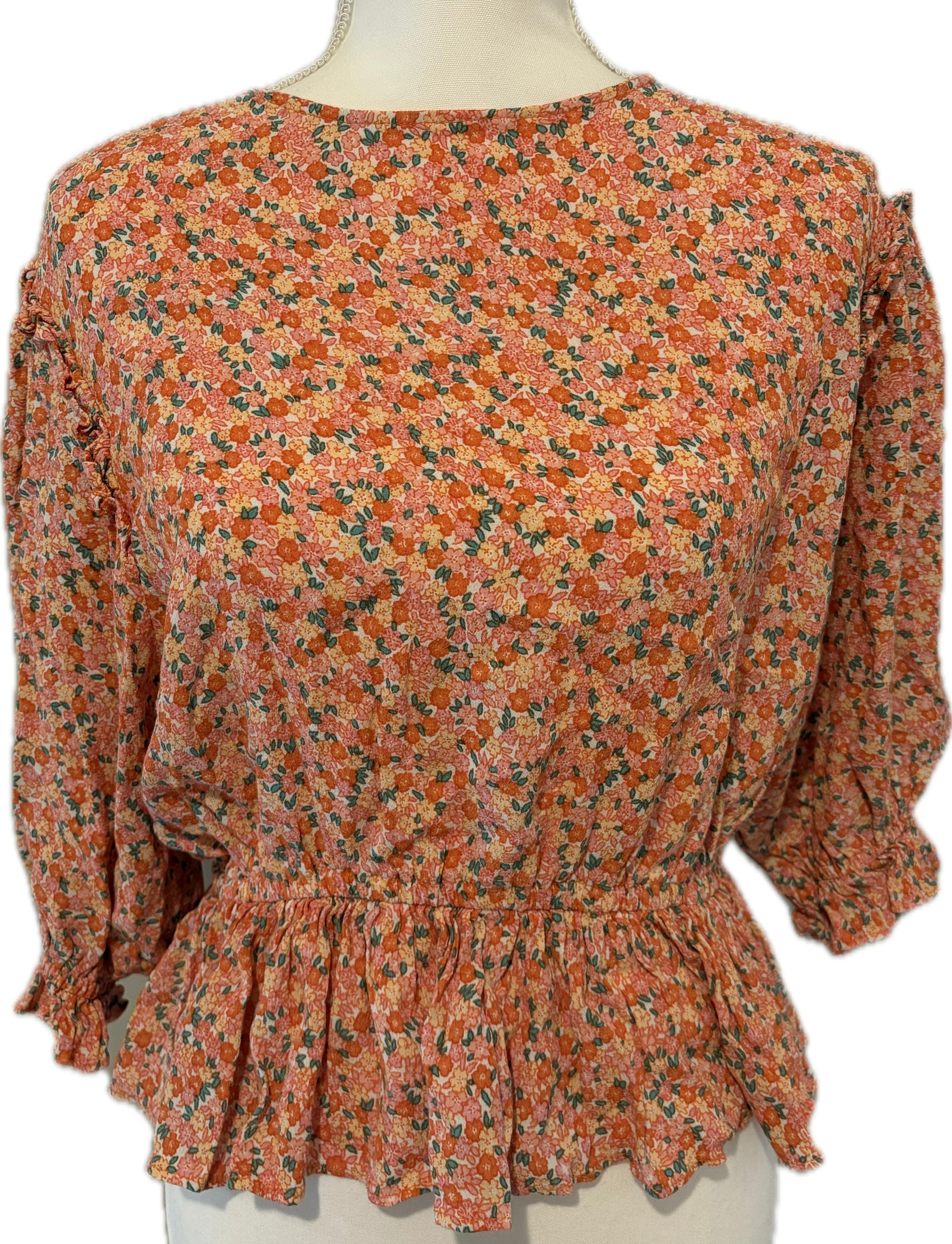 Faithful the Brand Floral Ruffle Blouse