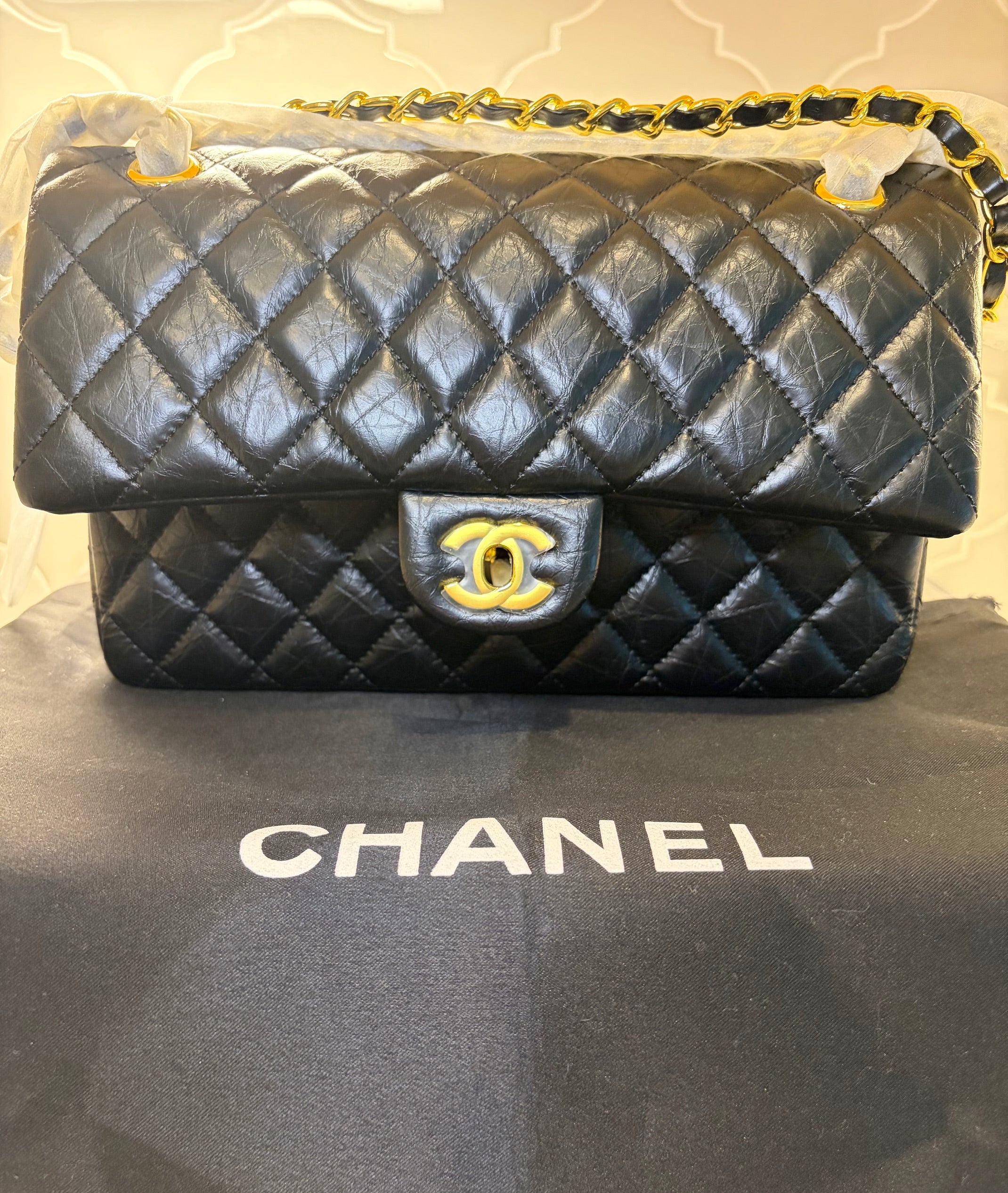 Chanel Quilted Lambskin Flap Handbag