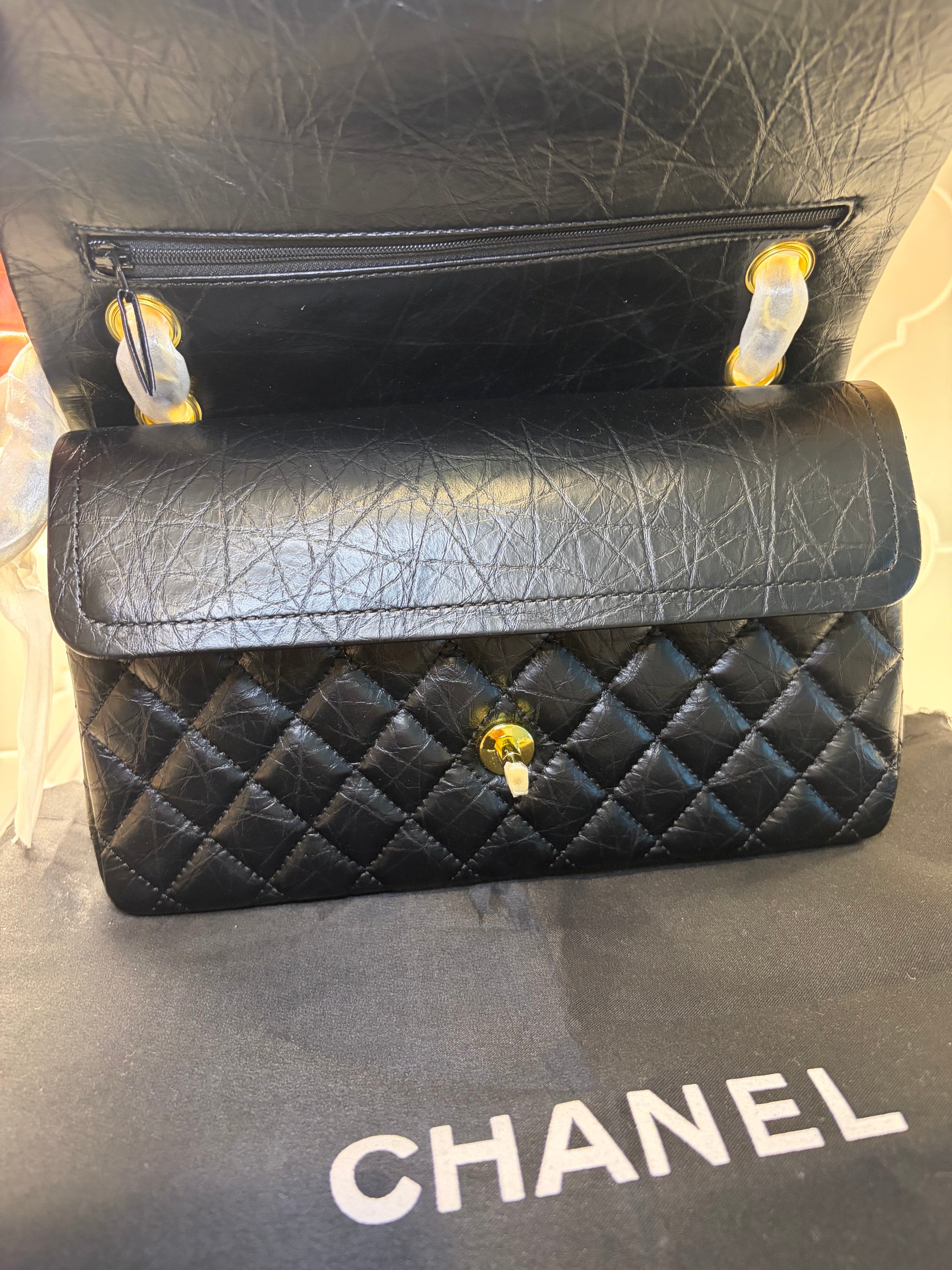 Chanel Quilted Lambskin Flap Handbag