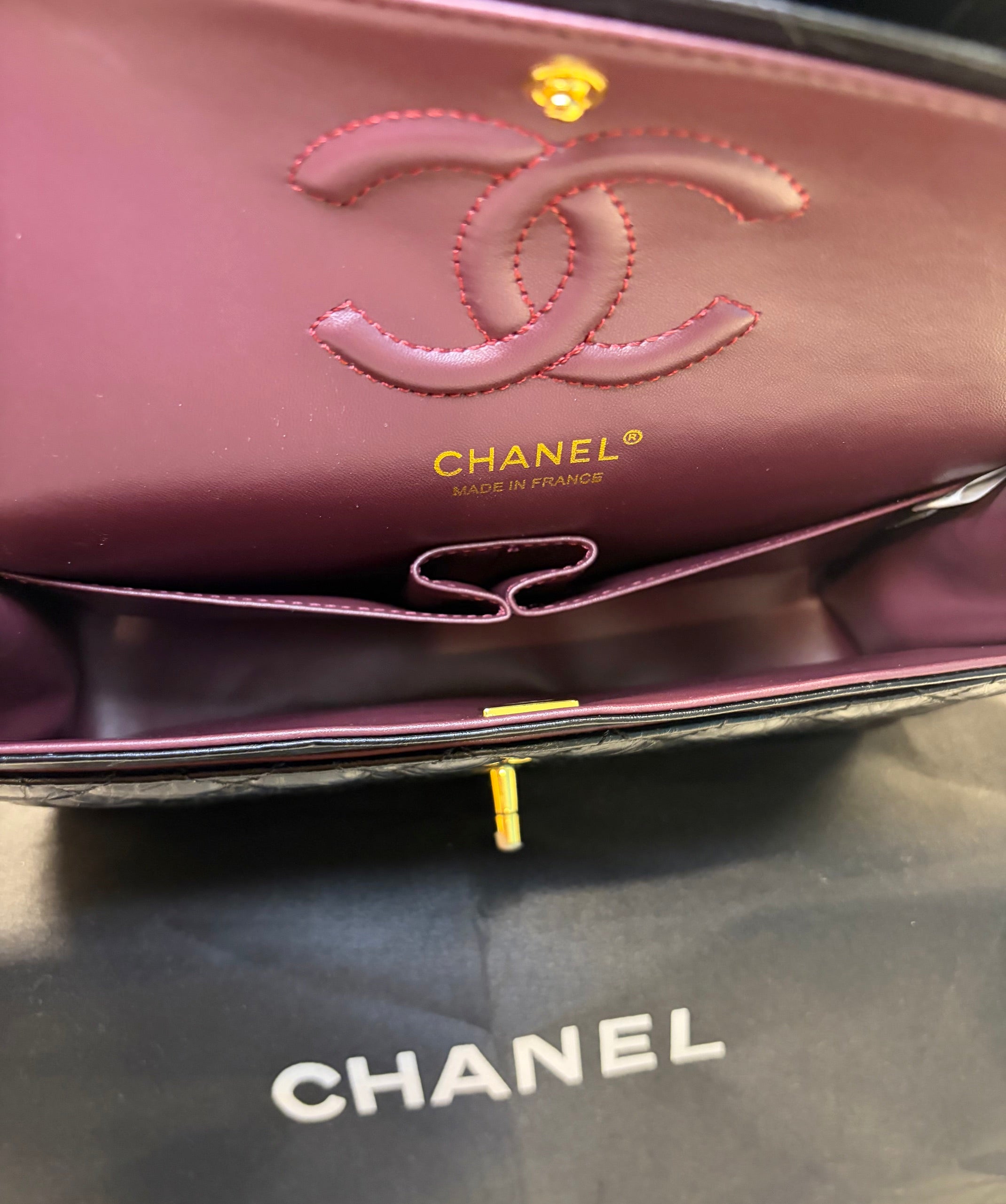 Chanel Quilted Lambskin Flap Handbag