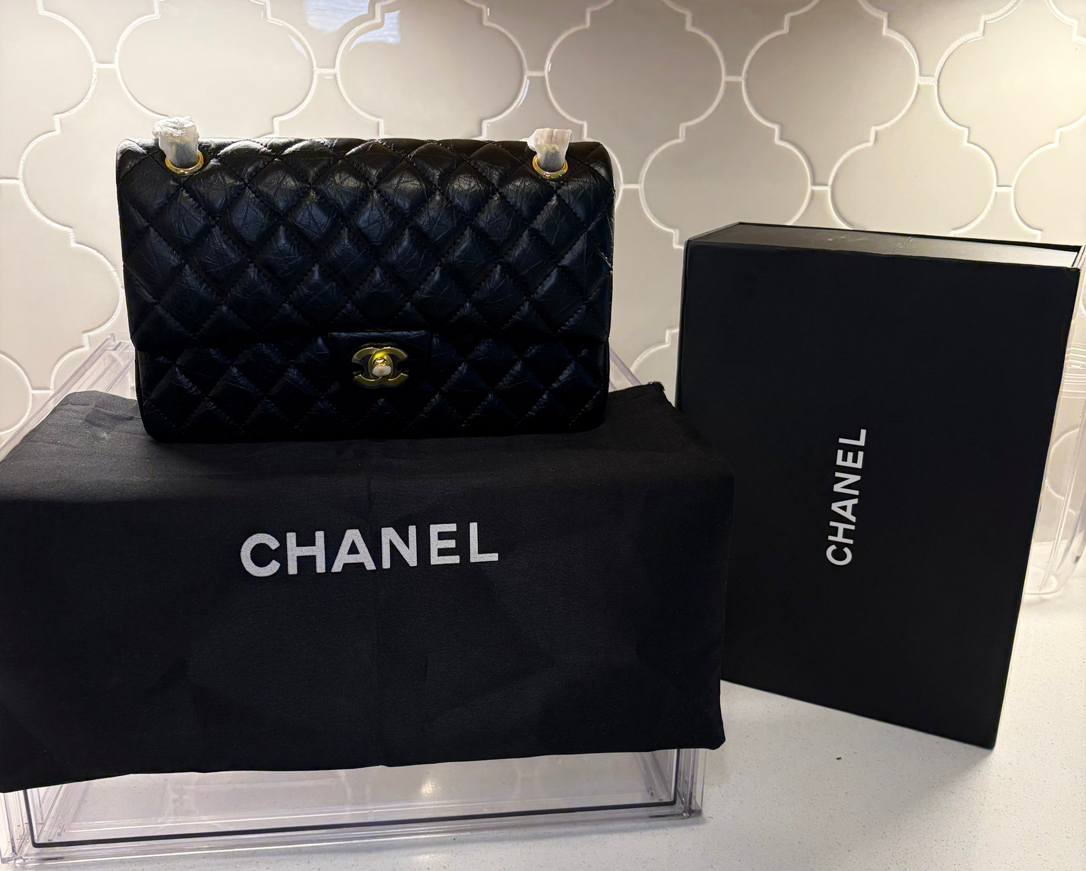 Chanel Quilted Lambskin Flap Handbag