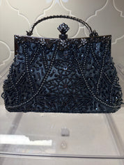 Sequin & Satin Evening Handbag