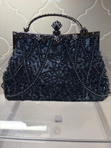 Sequin & Satin Evening Handbag