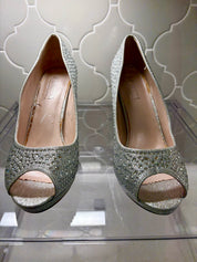 Hollywood Peep Toe Sequin Pumps