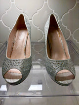 Hollywood Peep Toe Sequin Pumps