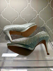 Hollywood Peep Toe Sequin Pumps