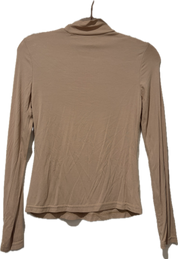 Mock Neck Stretch Nude Top