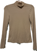 Mock Neck Stretch Nude Top