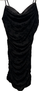 Zenobia Burnout Velvet Plus Curve Shirred Dress