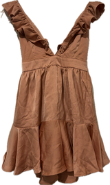 Fashion Nova Satin Babydoll Ruffle Top