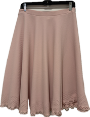 Pink Pique Embroidered Hem Skirt
