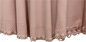 Pink Pique Embroidered Hem Skirt