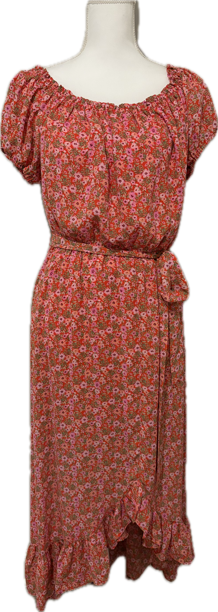 Bar III Floral Print High Low Dress