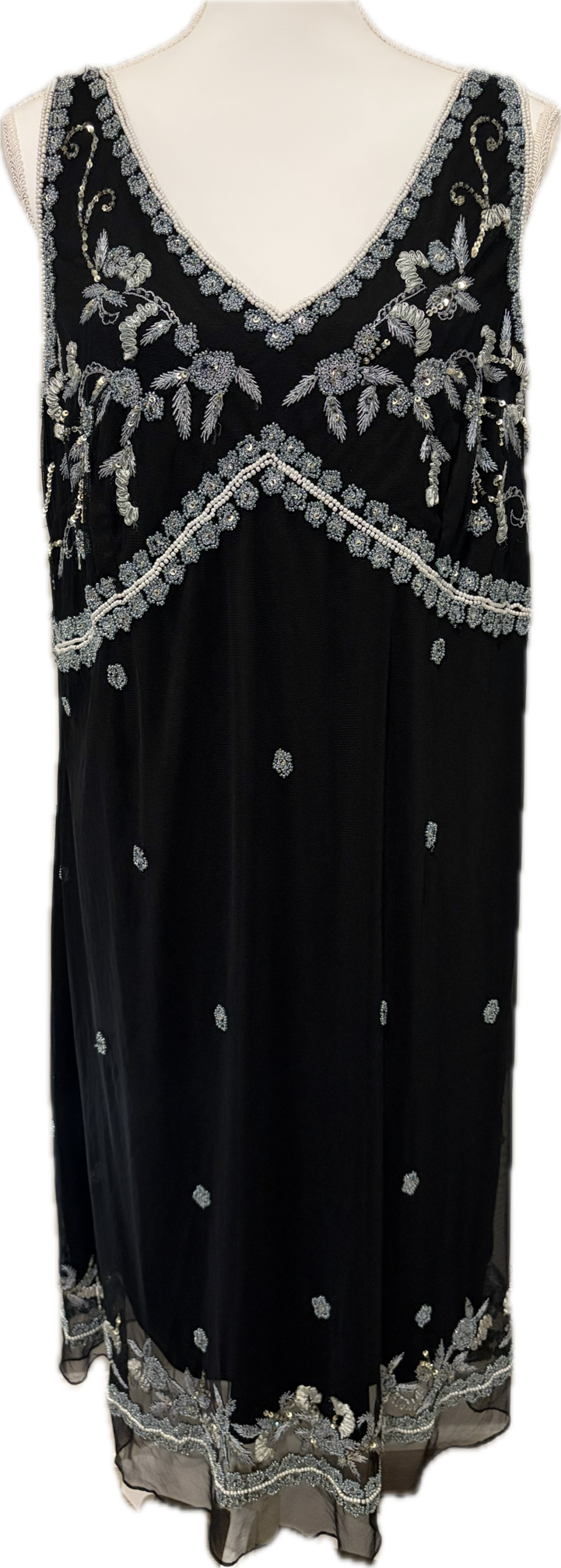 Beaded & Embroidered Plus Curve Dress