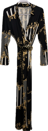 Baroque Black & Gold Stretch Jumpsuit