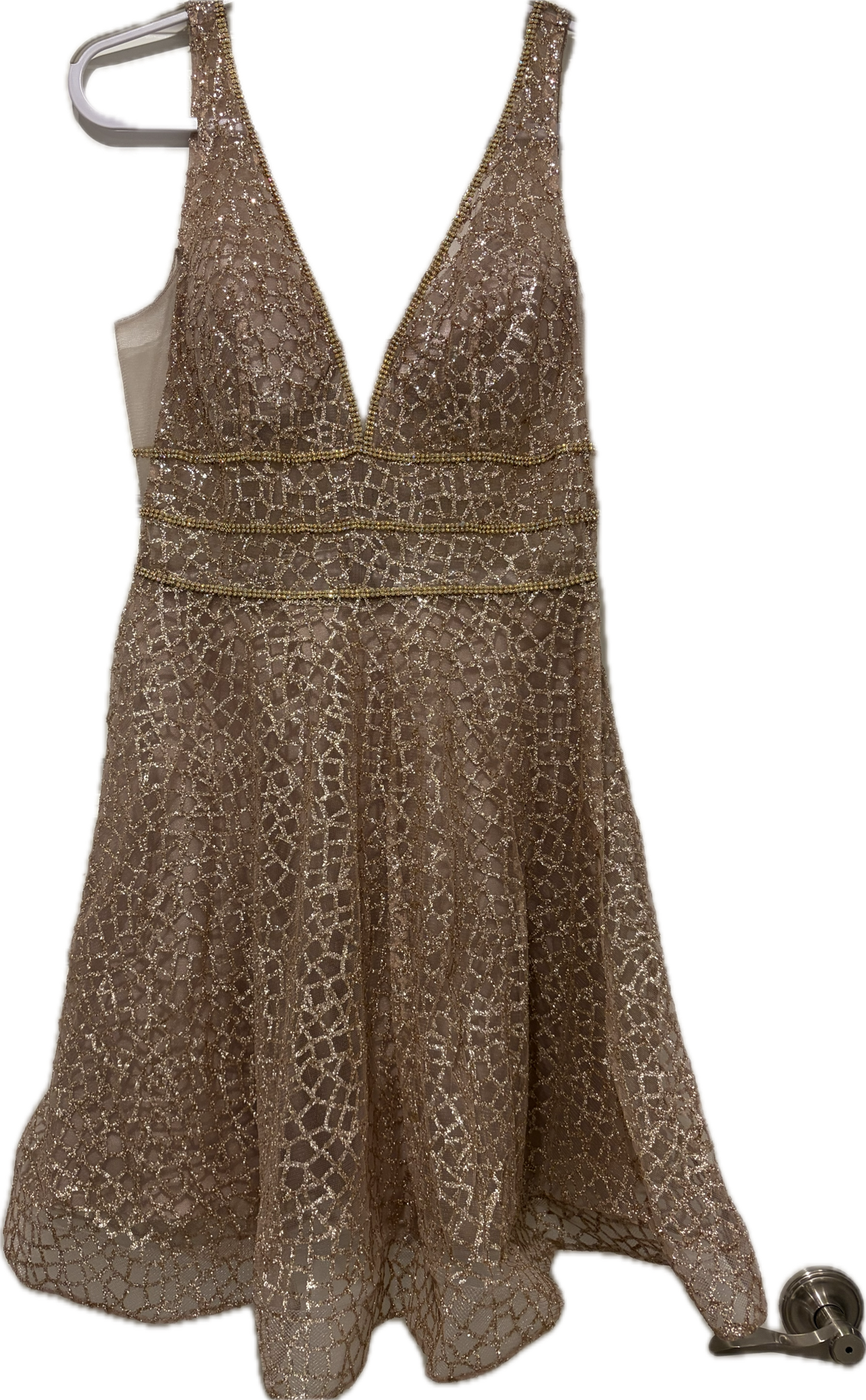Hollywood Glam Net Sequin Rhinestone Dress