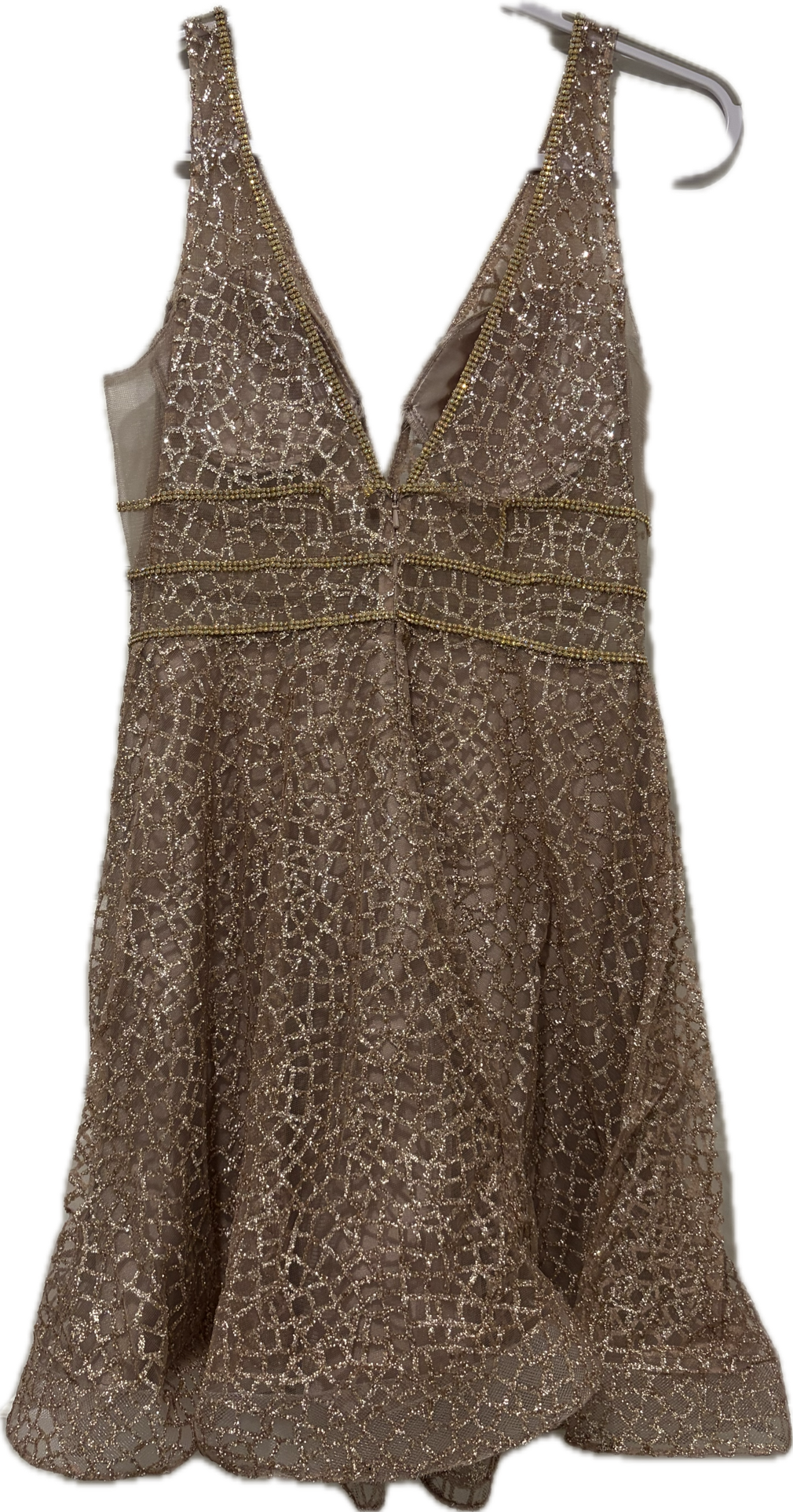Hollywood Glam Net Sequin Rhinestone Dress