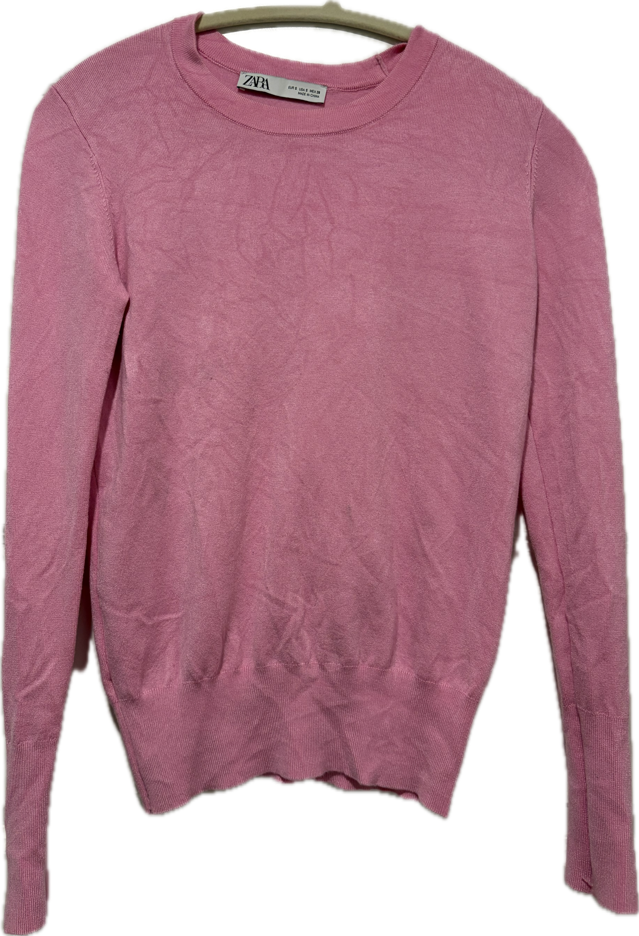 Zara Pink Crew Neck Sweater