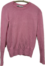 Zara Pink Crew Neck Sweater