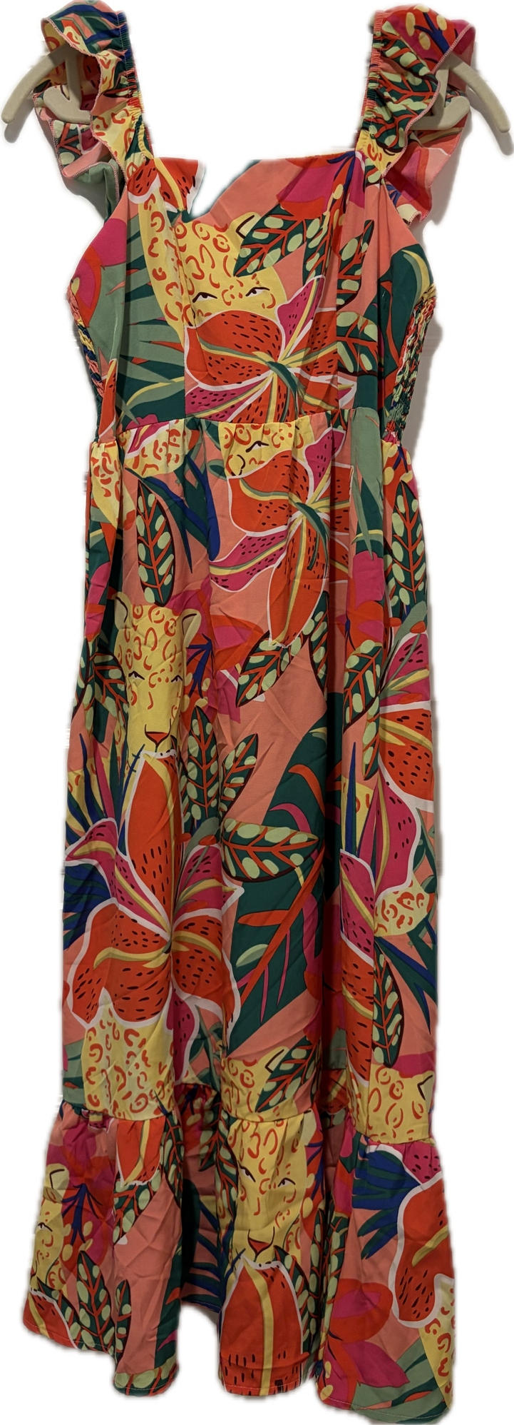 Farm Rio Inspired Tropical Print Dress