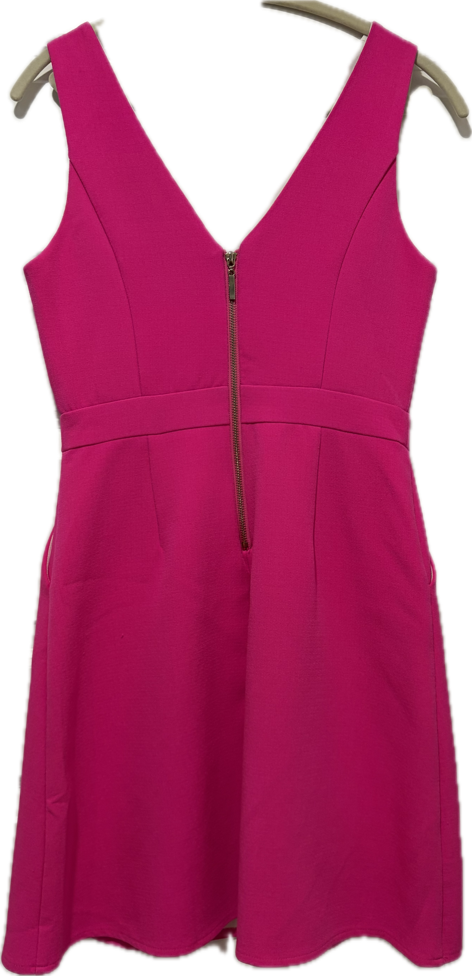 Hot Pink Back Zip Sheath Dress