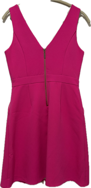 Hot Pink Back Zip Sheath Dress
