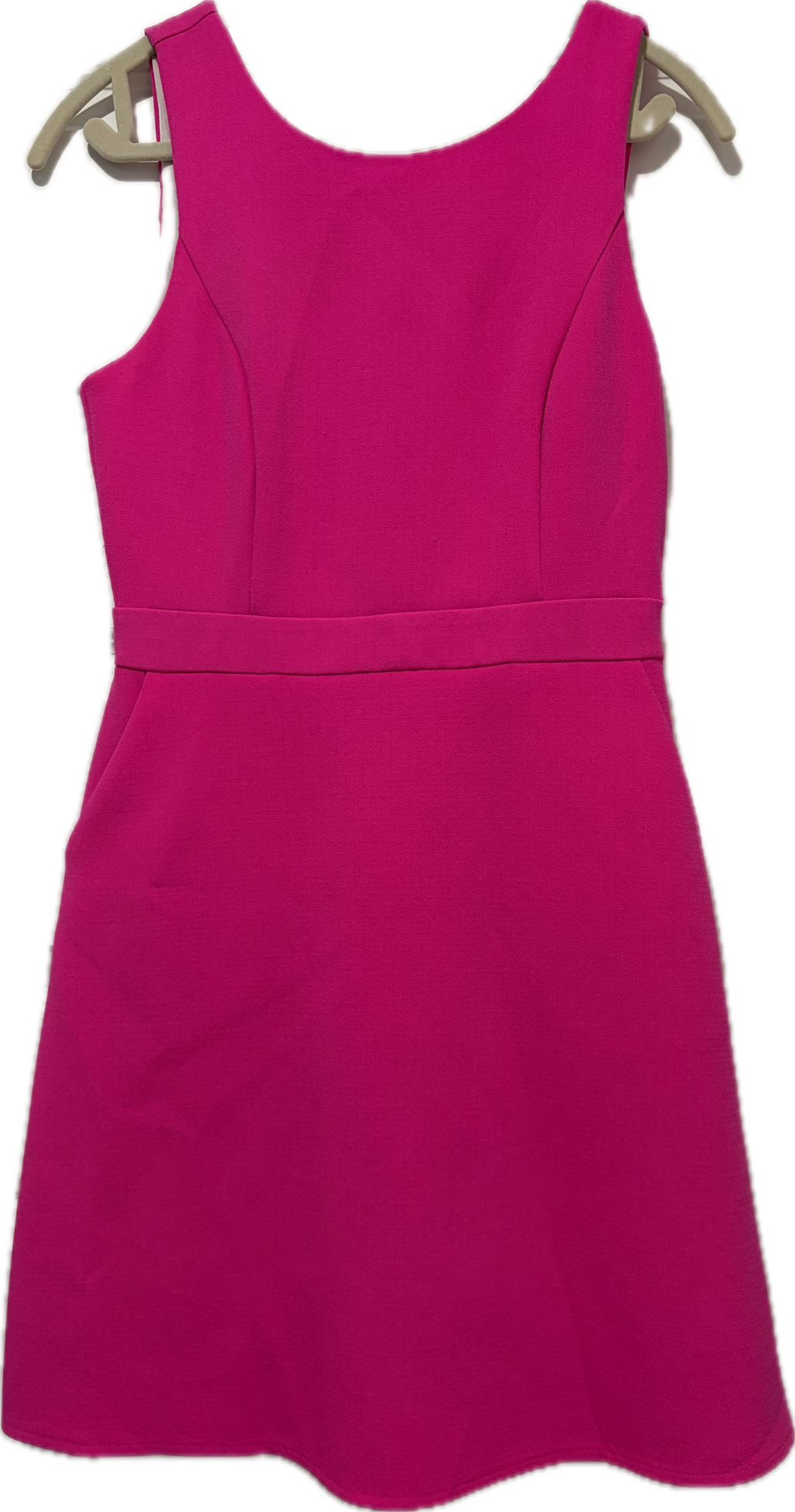 Hot Pink Back Zip Sheath Dress