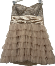 Strapless Sequin Tulle Ruffle Plus Curve Dress