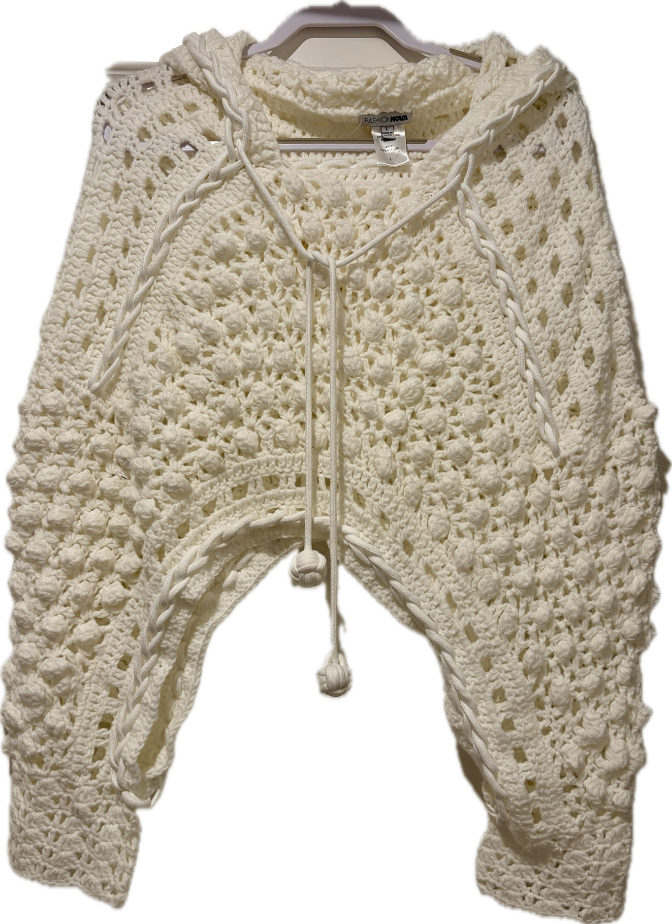 Fashion Nova Crochet Sleeved Poncho